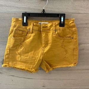 RSQ Girls Venice Mid Rise Gold Shorts